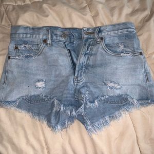 Urban outfitters Jean shorts with fringe